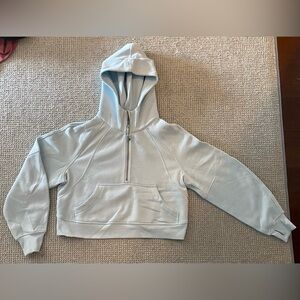 Lululemon Scuba Oversized Half-Zip Hoodie Light Blue